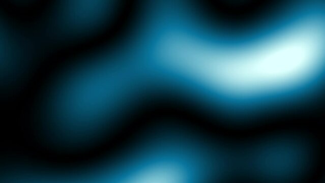 Overlapping blue and white luminous spots. Shimmering dark blue background. Seamless loop.