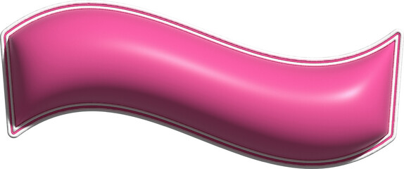 cute 3D pastel tag banner tape label decoration