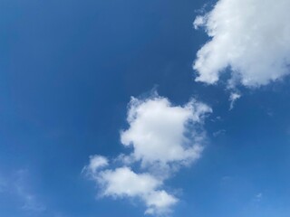 Blue sky and white cloudscape
background