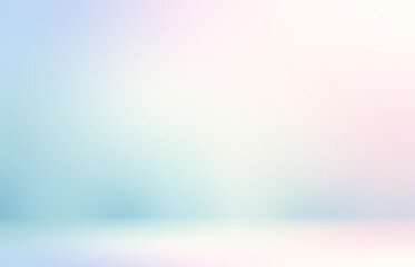 Light blue pink empty room 3d background. Smooth wall and floor.