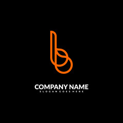 Fototapeta premium Modern initial BB logo letter simple and creative design concept