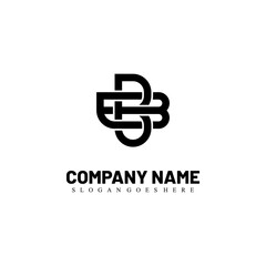 Modern initial BB logo letter simple and creative design concept
