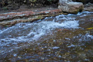 Image of a mountain stream in the fall.