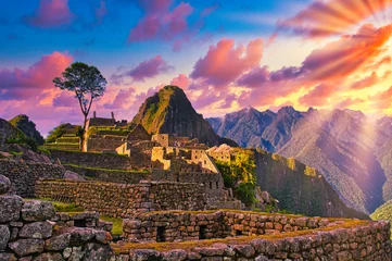 Papier Peint photo Machu Picchu 天空のインカ古代都市・マチュピチュ遺跡の絶景