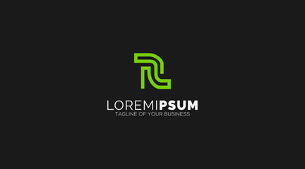 Obraz premium Unique Minimal R Logo Design initial based logo