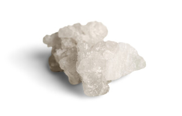Salt isolated crystals close-up bath salt ingredient sea salt
