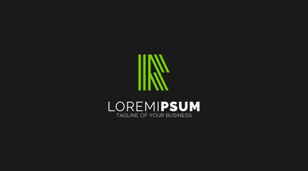 Unique Minimal R Logo Design initial based logo