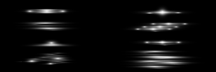 Golden Glow light effect. Star burst with sparkles. Vector Illustration