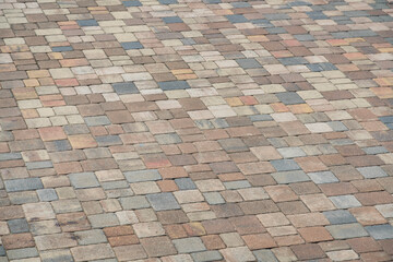 Pavement with stone brick paving on a street landscape in Destin Florida