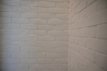 white brick wall background, interior design