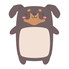 cartoon pet text frame cute dogs and cats for kids