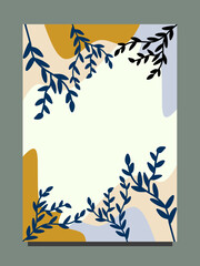flyer or cover design background illustration spring book cover, poster.