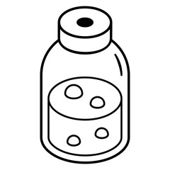 A well-crafted outline isometric icon of juice 