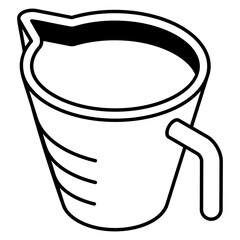 A well-crafted outline isometric icon of juice 