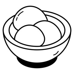 Download outline isometric icon of egg tray 