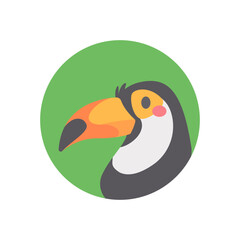 Cartoon bird. Poultry icon in the zoo. for kids decoration