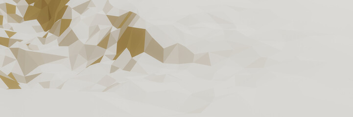 Obraz premium 3D rendered rock and snow mountain.