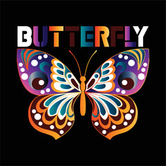 Obraz na płótnie Canvas best happy butterfly day t shirt design vector