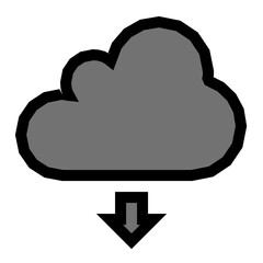 Cloud Download Vector Icon