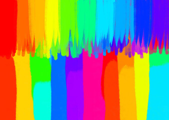 虹　lgbt　カラフル　水彩　クレヨン　色鉛筆　背景素材　明るい