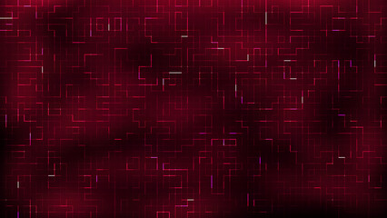 Red cloth background and texture, Grooved of red fabric abstract.Background of empty brick wall, concrete floor, neon light, searchlight rays, smoke, smog