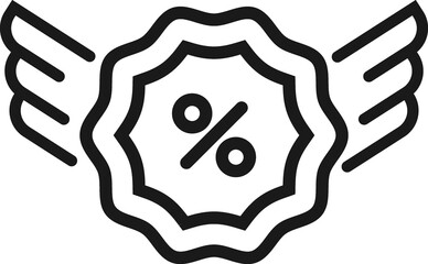 Sale Label outline Icon