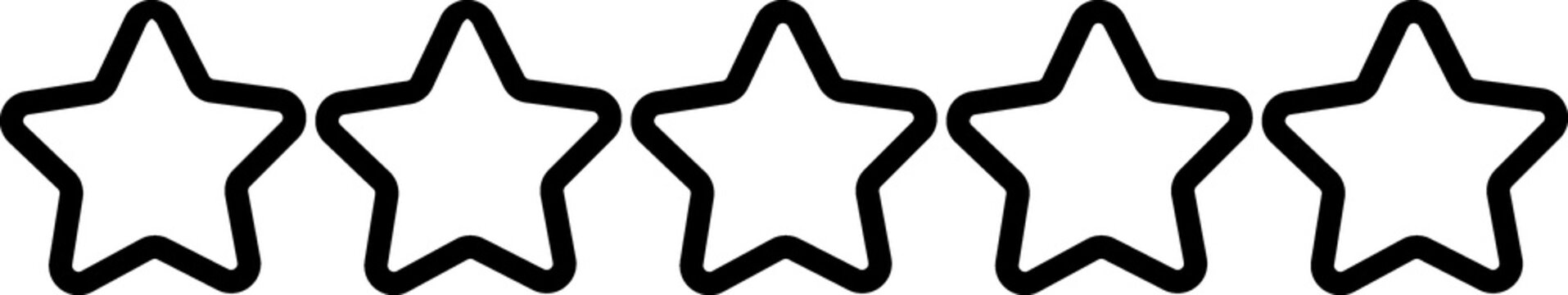 recommend clip art: Rating Stars outline icon
