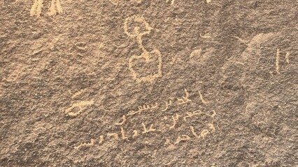 Rock carvings of ancient civilizations