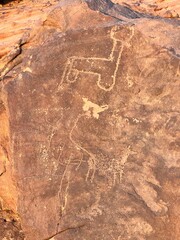 Rock carvings of ancient civilizations