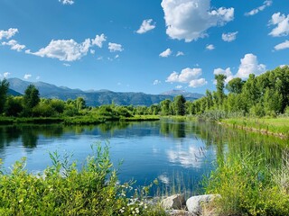 Fototapeta premium lake in the mountains