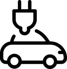 Electric car charge icon. Eco friendly electro auto 
