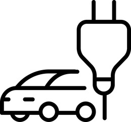 Electric car charge icon. Eco friendly electro auto 