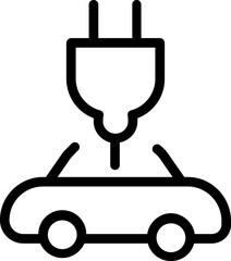 Electric car charge icon. Eco friendly electro auto 
