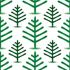 Christmas Tree Seamless Pattern