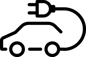 Electric car charge icon. Eco friendly electro auto 