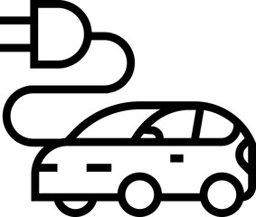 Electric car charge icon. Eco friendly electro auto 