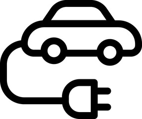 Electric car charge icon. Eco friendly electro auto 