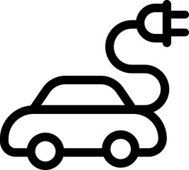 Electric car charge icon. Eco friendly electro auto 