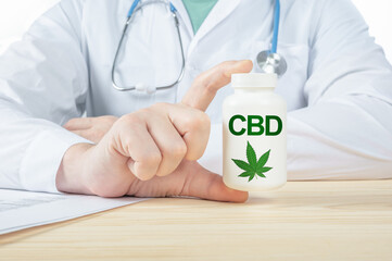 CBD supplements for human health. Doctor recommends taking vitamin CBD. doctor talks about Benefits...