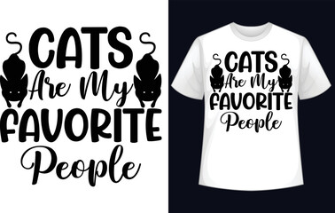 cats are my favorite people t-shirt