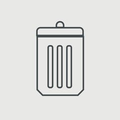 Bin vector icon illustration sign