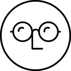 Spectacles, eyeglasses line icon