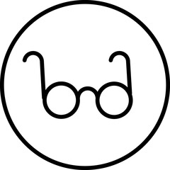 Spectacles, eyeglasses line icon