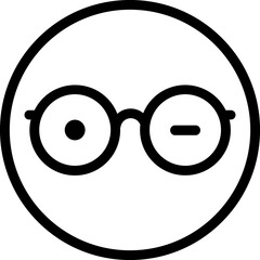 Spectacles, eyeglasses line icon