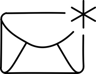 New email icon hand drawn vector illustration