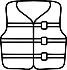 Life jacket icon hand drawn vector illustration