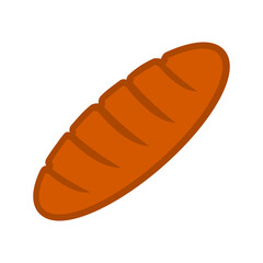 Vector illustration of one slice of bread