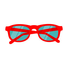 Fototapeta premium Vector illustration of red glasses