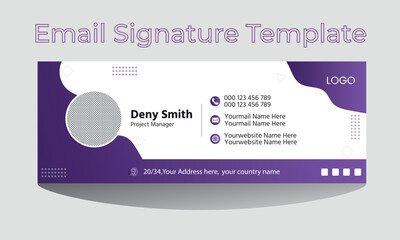 Modern and Corporate email signature templates or vector Designs for personal use.
