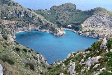 Fototapeta premium Massa Lubrense - Baia di Ieranto dal sentiero sul Monte Costanzo